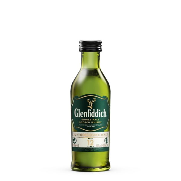 Whisky Glenfiddich 12 años Single Malt Scotch 50 ML