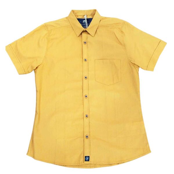 Camisa Manga Corta Mostaza